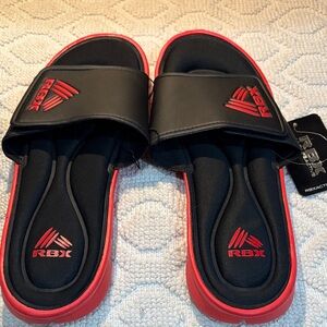 Sandals RBX mens new size 10M Velcro closure black & red